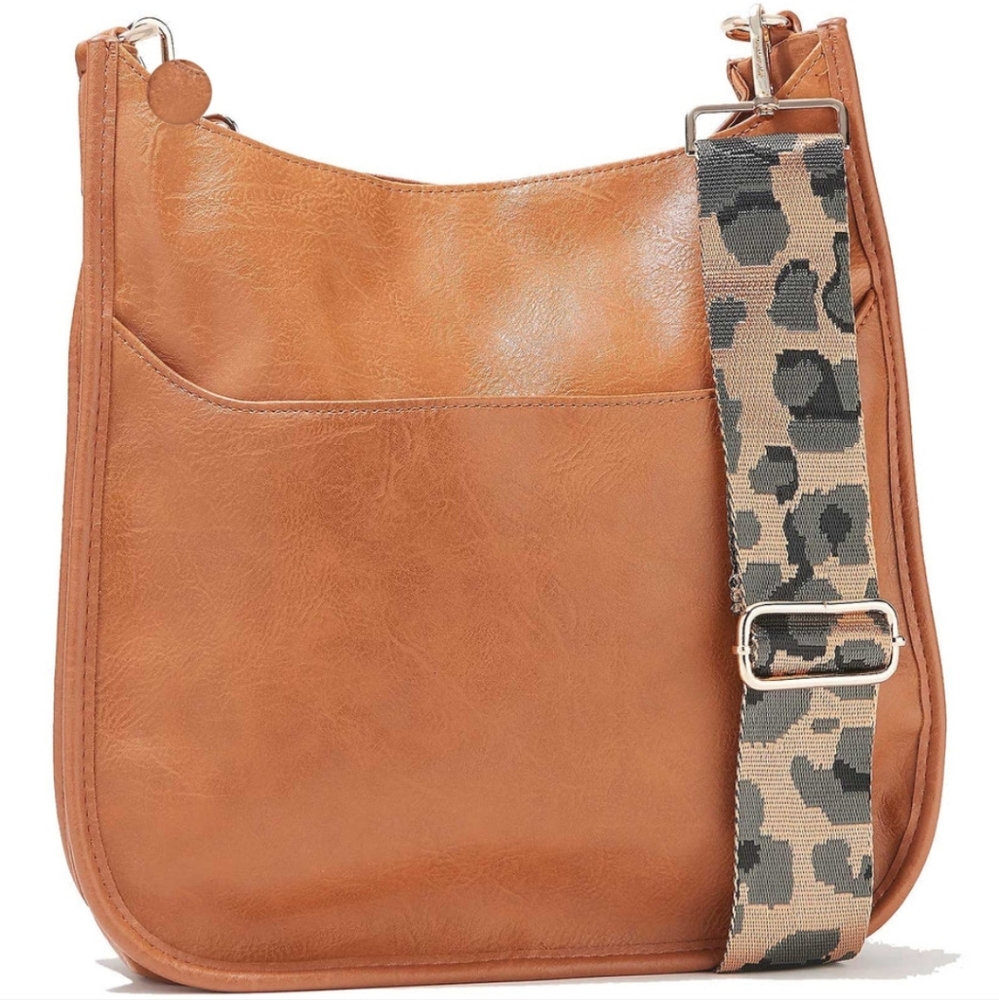 Ah dorned mini vegan messenger with straps